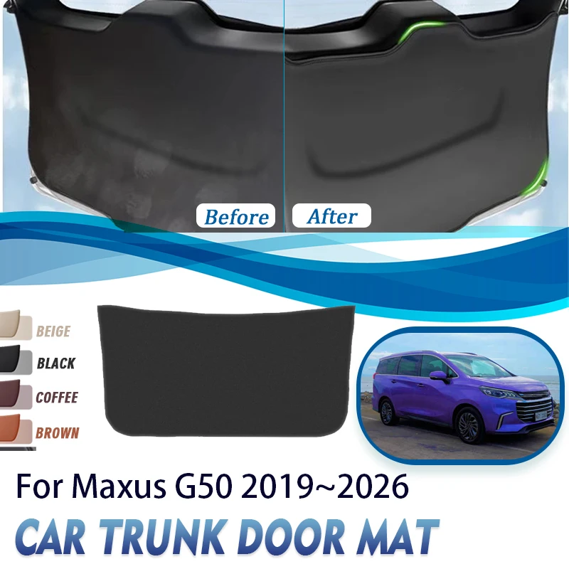 

For Maxus G50 Euniq 5 Mifa 5 2019~2026 Car Rear Trunk Door Pad Anti-dirty Tailgate Mat Cargo Boot Tail Gate Rug Auto Acesssories