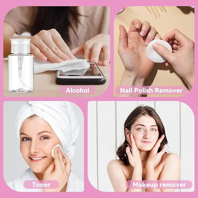 10 Stück 120/150/200ml Tragbare Pumpflaschen für Make-up-Entferner, geeignet zur Aufbewahrung von Toner, Essenz, dickwandigen Kunststoffbehältern für Flüssigkeiten. – Detail 5