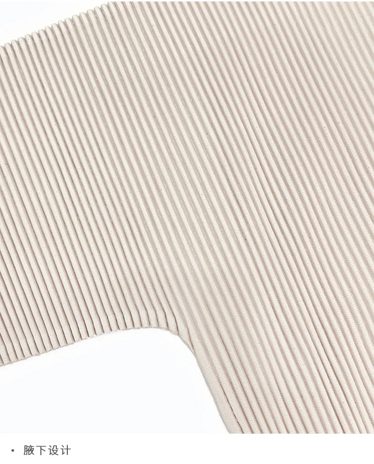 Miyake Plissierter Damen-Cardigan mit Ausschnitten, Einzelknopf, 3/4-Ärmel, Leicht, Locker, Einfarbig, Lässig, Sommer, Damen-Oberbekleidung – Detail 19