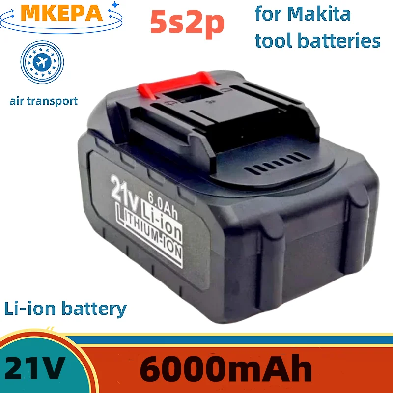 

New 21V 6000mah fast charging lithium-ion battery for electric tools, suitable for BL1850, BL1840, BL1440 (196391-6)