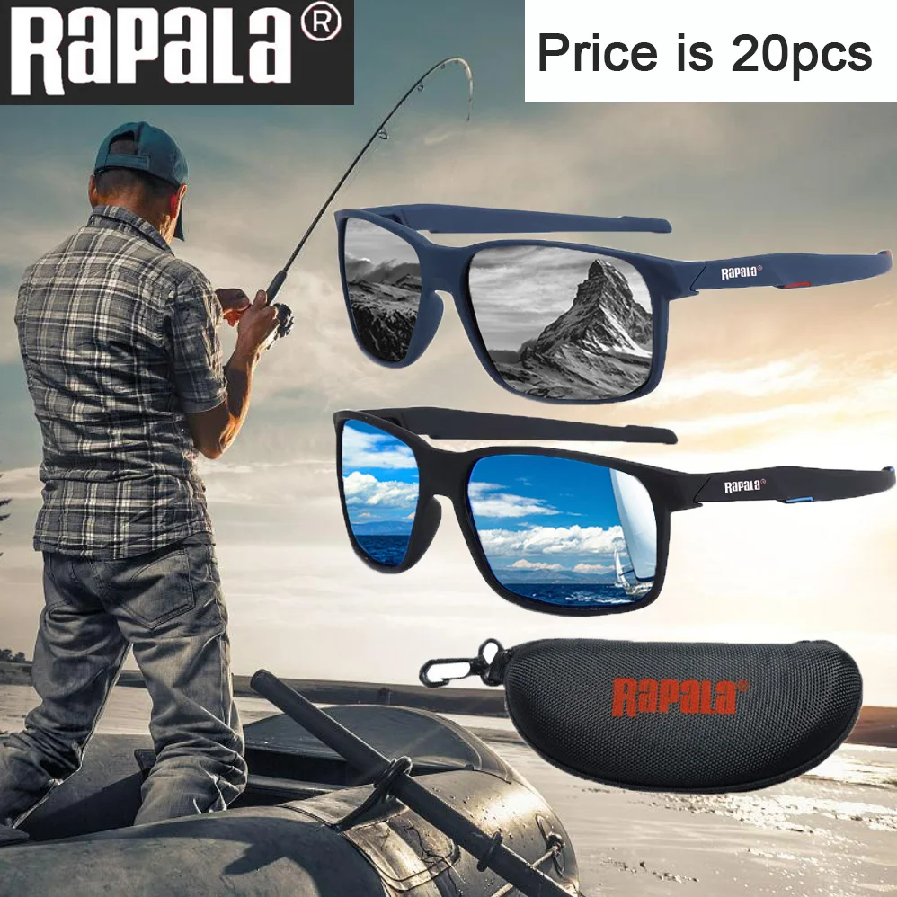 20 шт., модные поляризационные солнцезащитные очки Rapala, солнцезащитные очки для альпинизма и ультрафиолета, солнцезащитные очки для верховой езды и рыбалки