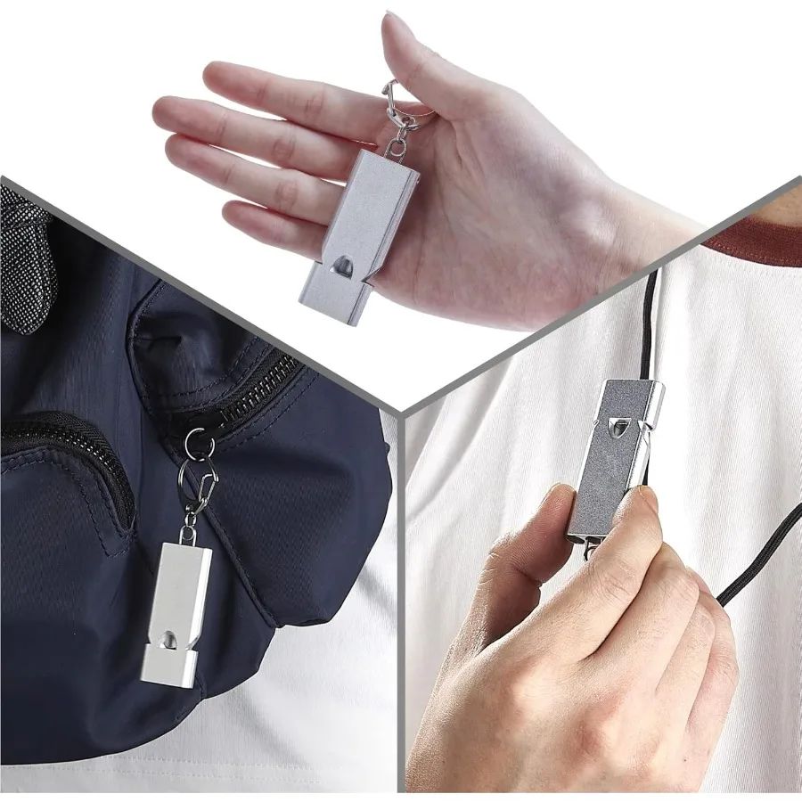 صفارات الطوارئ مع الحبل ثلاث أنابيب صفارات السلامة 2 حزمة و 1 حزمة البلاستيك صفارة إنقاذ أعلى للمشي لمسافات طويلة كاياك C #4