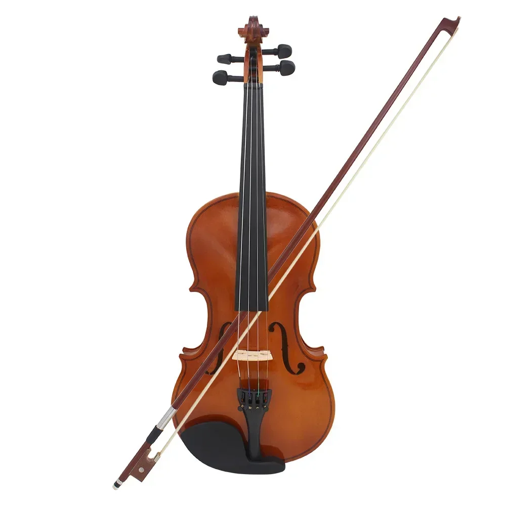 Immagine 6: Violino in legno massello per studenti e principianti adulti 4/4 con custodia e pianoforte a coda in omaggio