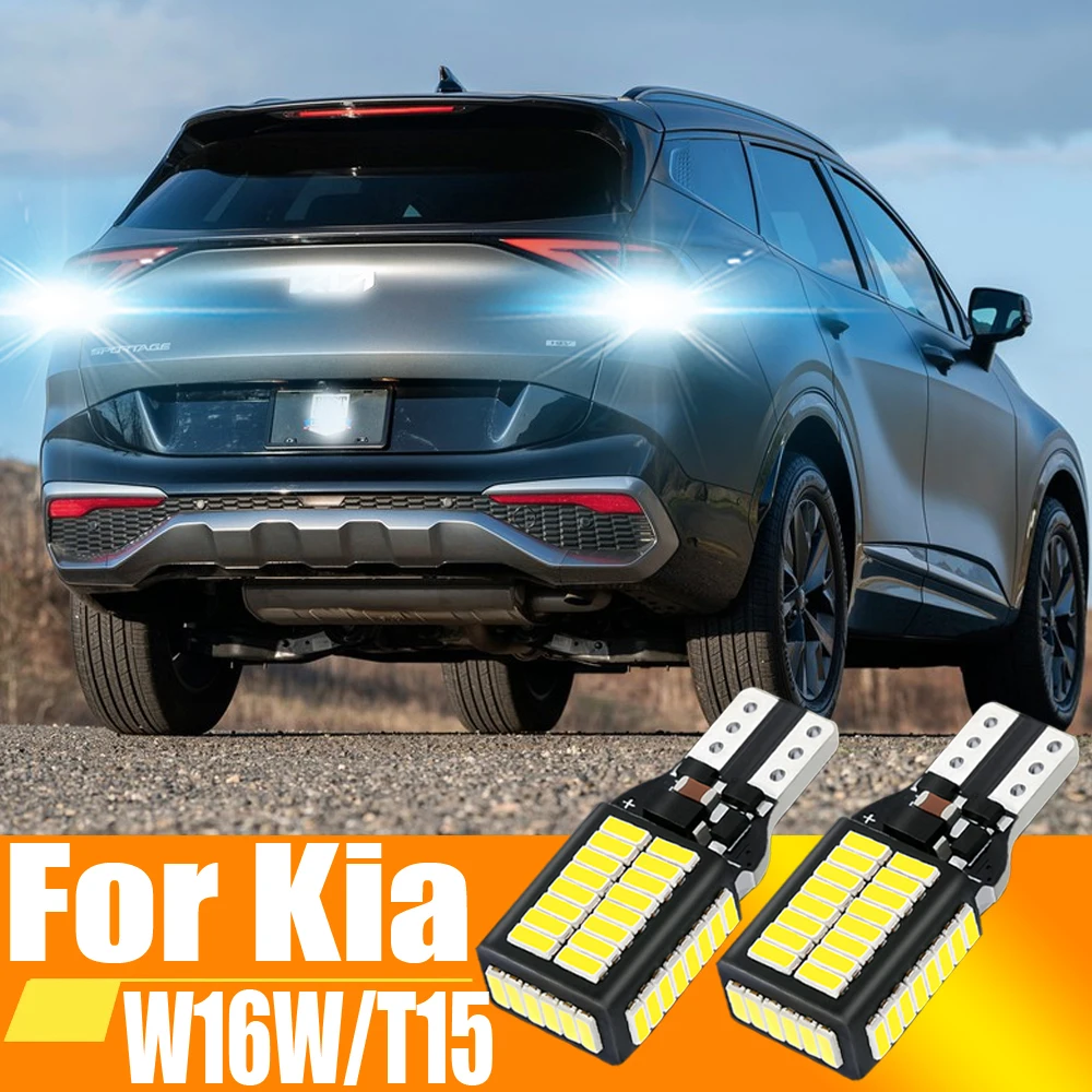 2x LED Backup Light Bulb Reverse Lamp W16W T15 921 Canbus For Kia Rio 4 Sedona Seltos Sorento Soul 1 2 3 Sportage Stinger Stonic