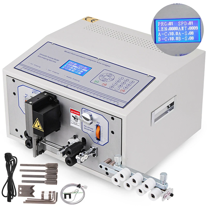 ATV&UTV6mm2 Cable Stripper Cutter High Speed Automatic Electric Copper Cable Wire Stripping Machine