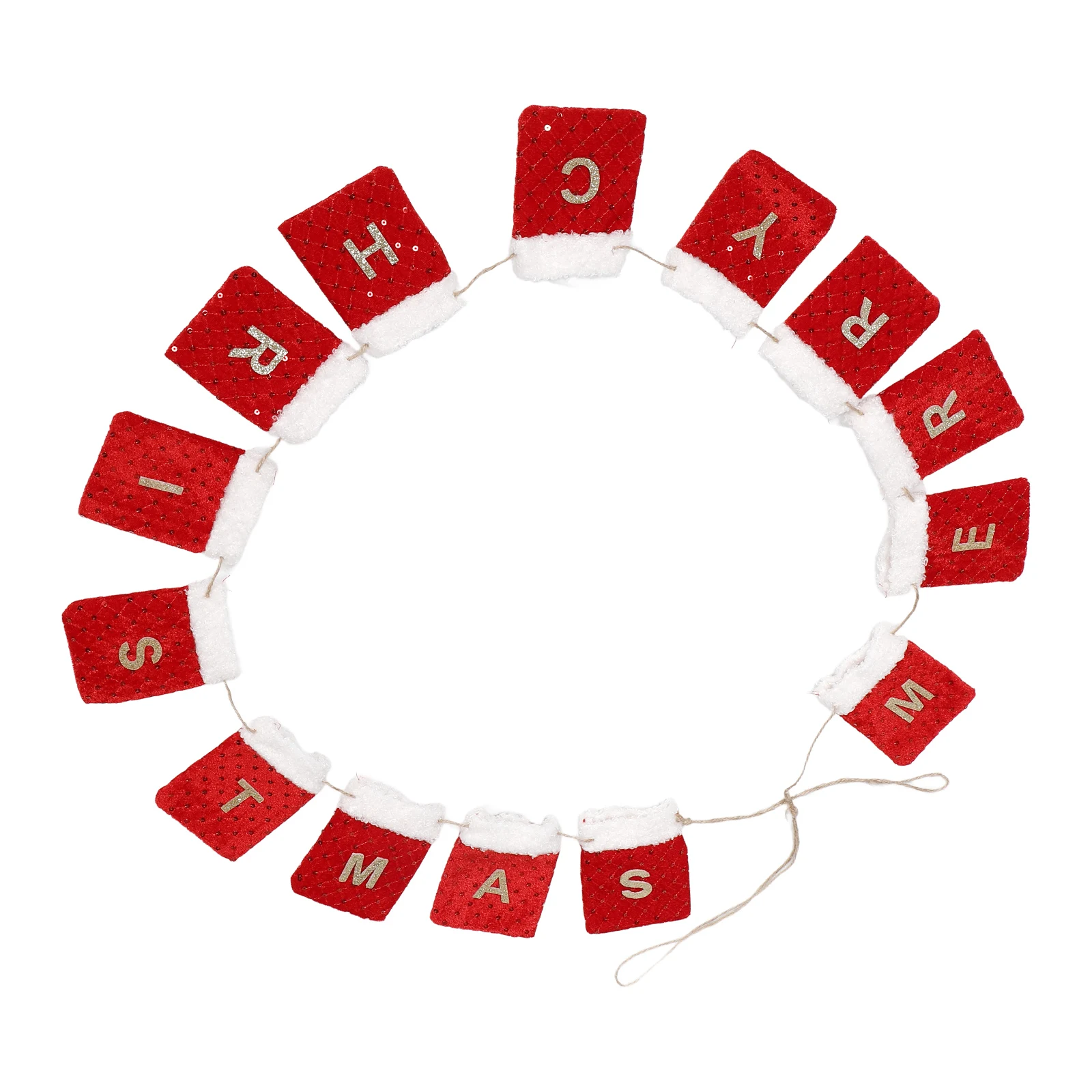 

Felt Fabric Wall Banner Decoration Christmas Letter Pocket Design Reusable Holiday Hanging Ornament Fireplace Tree Decor