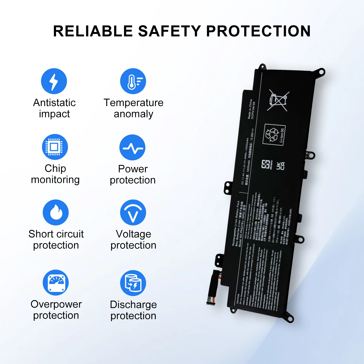 SARKAWNN PA5278 11.4V 48Wh Brand New battery code: PA5278U-1BRS Battery For Toshiba Portege X30-D X30-E X40-D X40-E X40-F