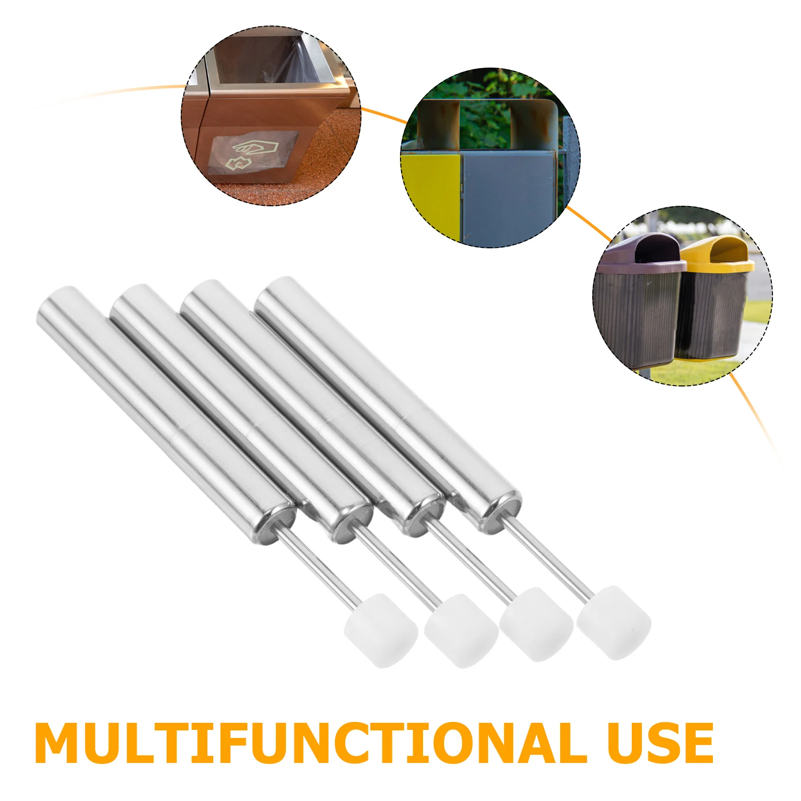 4Pcs Classification Trash Can Lid Damper Soft Close Hydraulic Piston Replacement Slow Closing Mechanism for Kitchen Garbage Cans