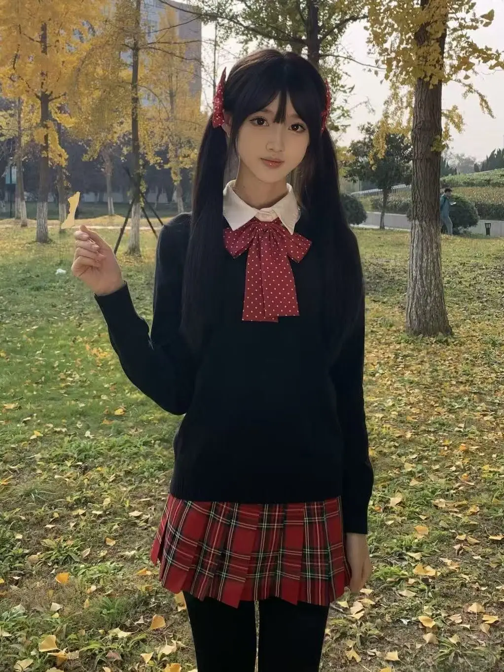 

Женский комплект: юбка в клетку и длинный вязаный жакет для многослойного образа в стиле преппи, колледж или школа, весна-осень