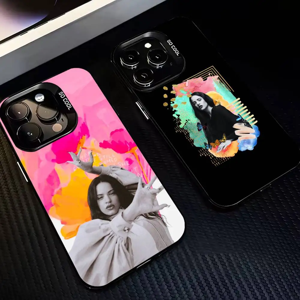 

S-Singer R-RosaliaS MOTOMAMI Phone Case For iPhone17 16 15 14 13 12 Pro Max Grey Black Matte Laser Metallic Aurora Funda