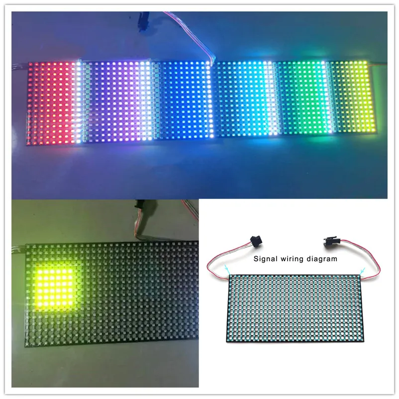 Kolor RGB matryca punktowa 16*32 matryca punktowa protokół SPI 2020 małe lekkie koraliki Ws2812 kolorowy ekran LED