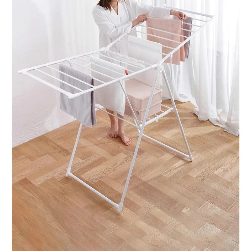 

Floor-to-ceiling folding multi-functional household indoor stainless steel hanger balcony baby drying rack