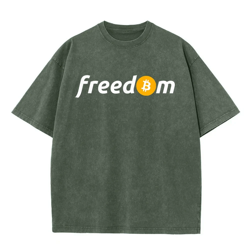 Bitcoin means Freedom: BTC Logo T Shirt for Crypto Fans T-Shirt Готическая Man Shirts Y2k Urban Casual Graphic Tee Funny Quote