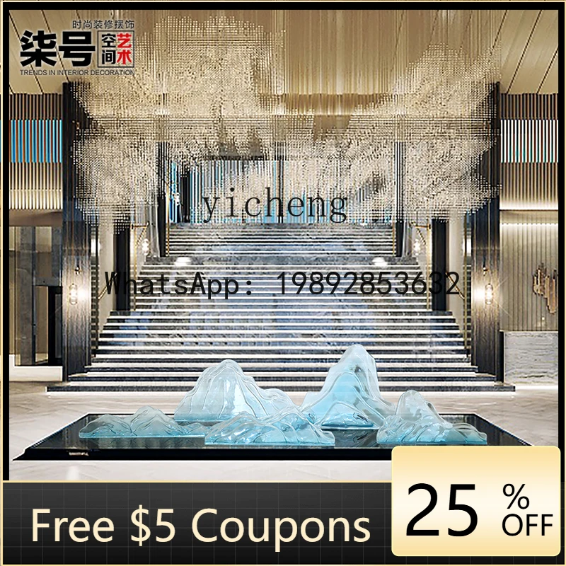 

Скульптура-инсталляция L2-5: современное абстрактное прозрачное украшение в стиле дзиньшань для отелей и ландшафтного дизайна