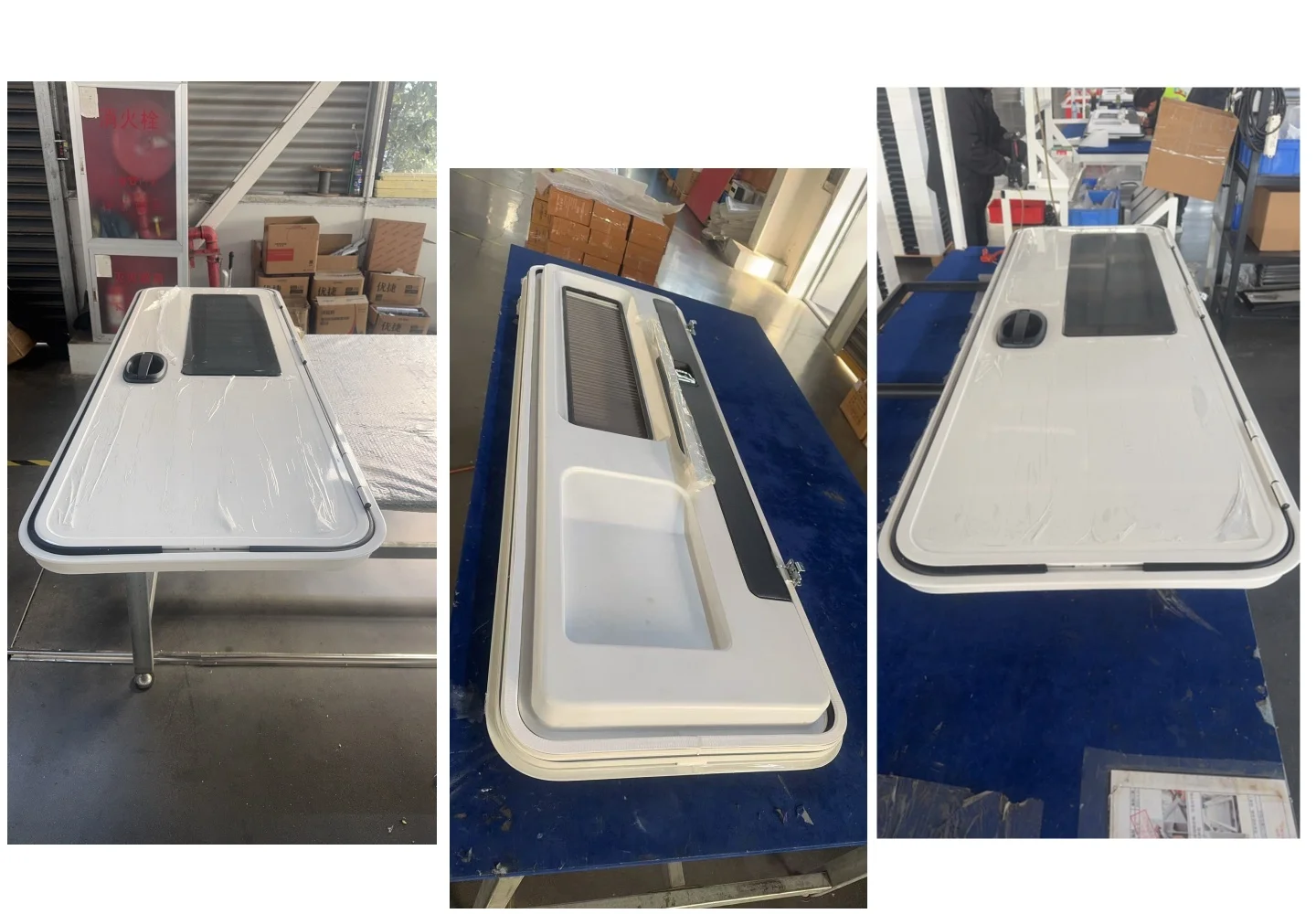 Hot Popular 600x1810mm Euro RV Doors Aluminum Double-point Door Lock Camper Van Entry Doors With Sliding Mesh Doors