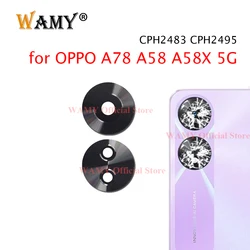 WAMY Rear Back Camera Glass Lens Cover Replacement for OPPO A78 A58 A58X 5G with Sticker