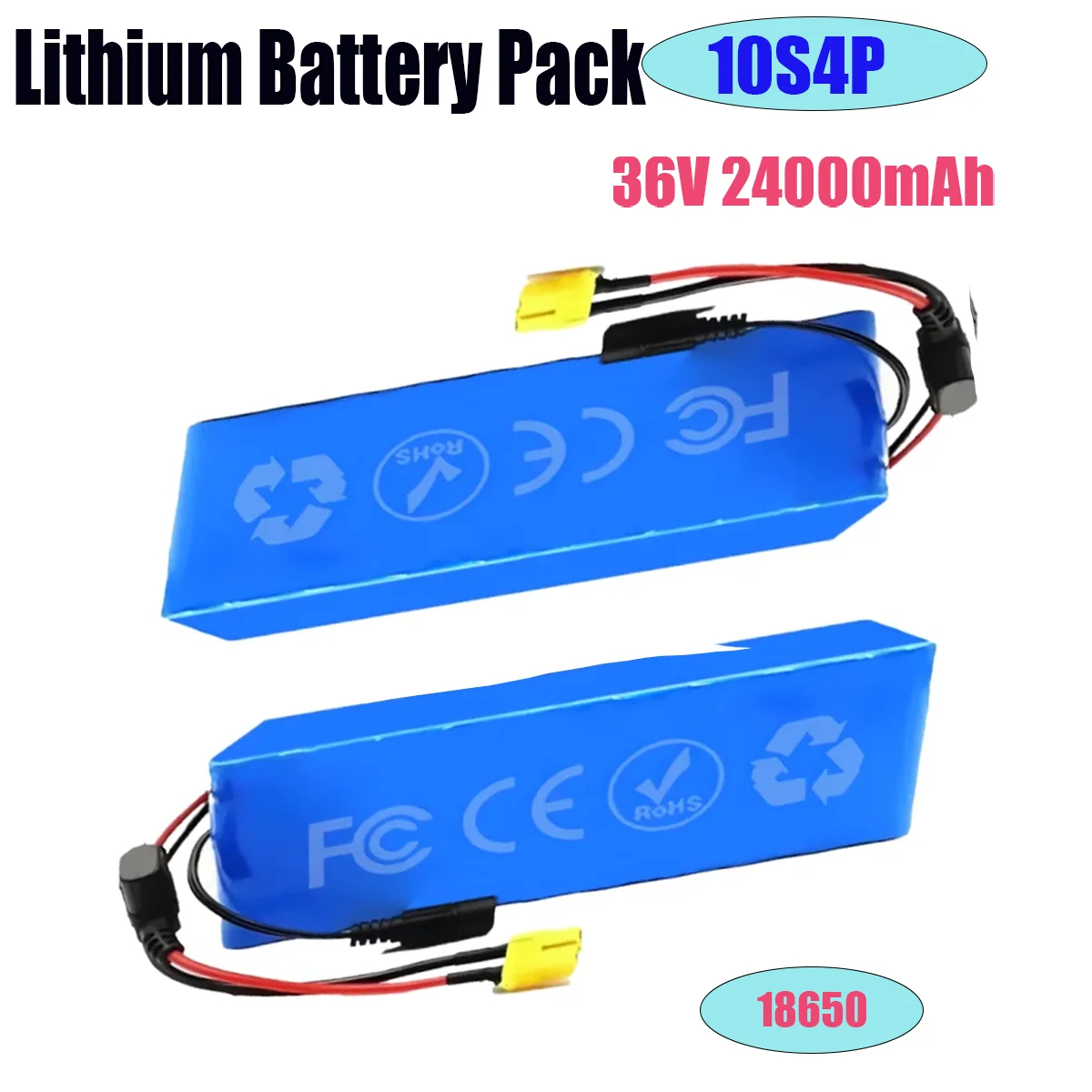 12Ah 48V 18650 36000mAH Li-Ion Battery PACK 10S4P  for Electric Scooter Long Lasting LithiumBattery    LED