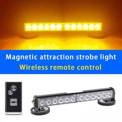 Car Rechargeable Warning Light Flashing Magnet Suction Portable LED Ceiling Strobe Lamp Mobile Rescue Red Blue Amber 12V 24V