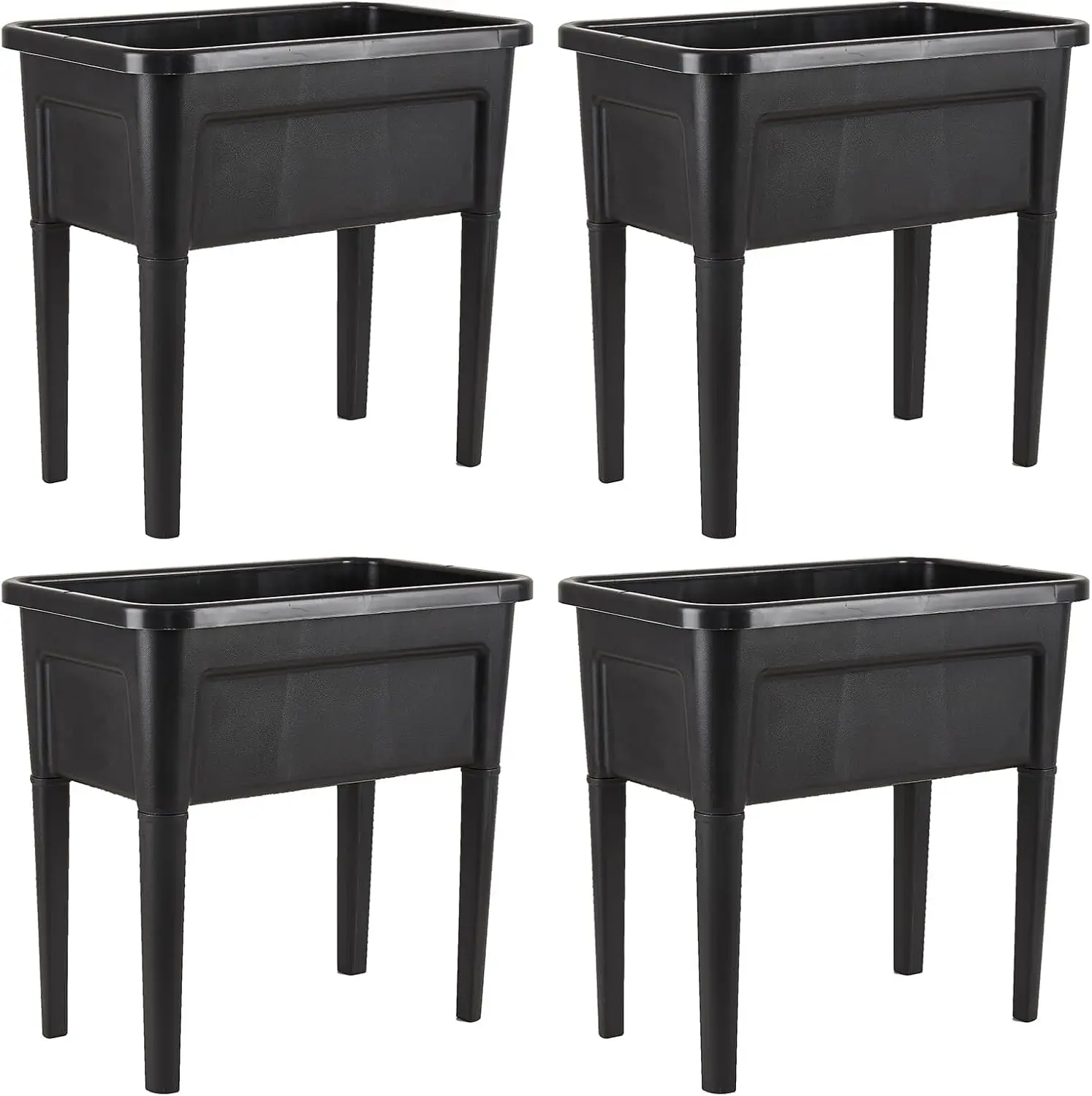 

4-Piece Elevated Garden Beds with Legs, 16-Gallon Outdoor Planter Box for Flowers and Vegetables