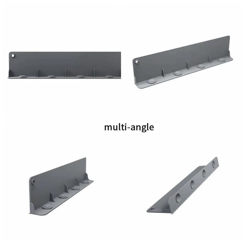 ABNL 2PCS Sink Splash Guard With Strong Suction Cup Soft Anti Water Splatter Protector Grey