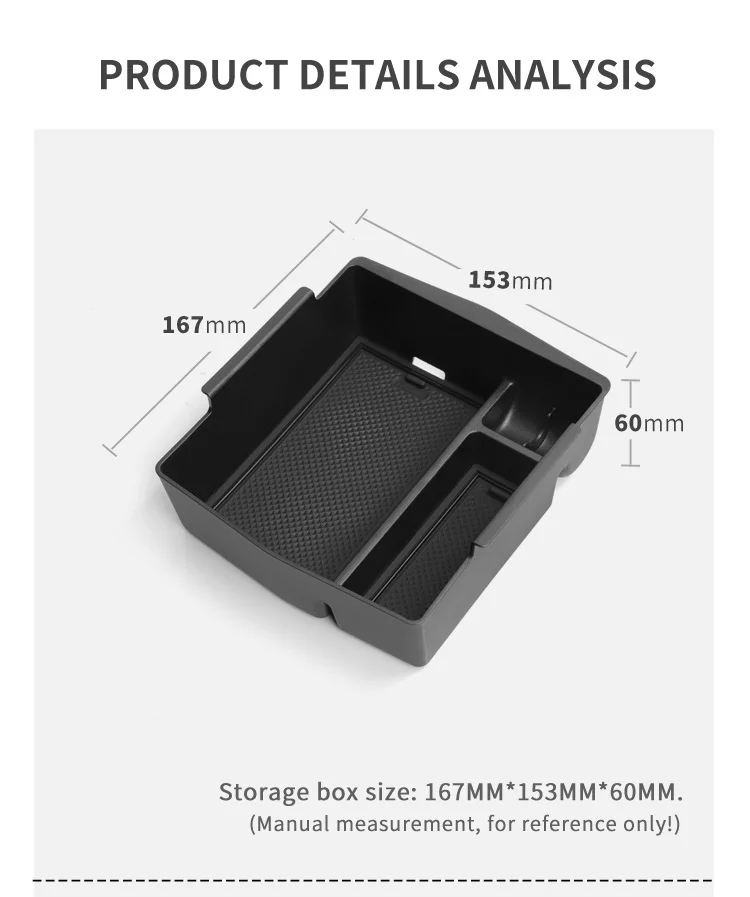 Mittelkonsolen-Organizer für Subaru Forester 2025-2026 – Armlehnen-Aufbewahrungsbox mit rutschfester Matte, Einsteck-Absatzteil aus ABS für den Innenraum – Detail 1