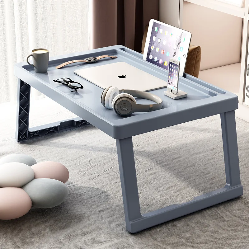 Folding bed table, bedroom small desk, office desk, no-installation study table