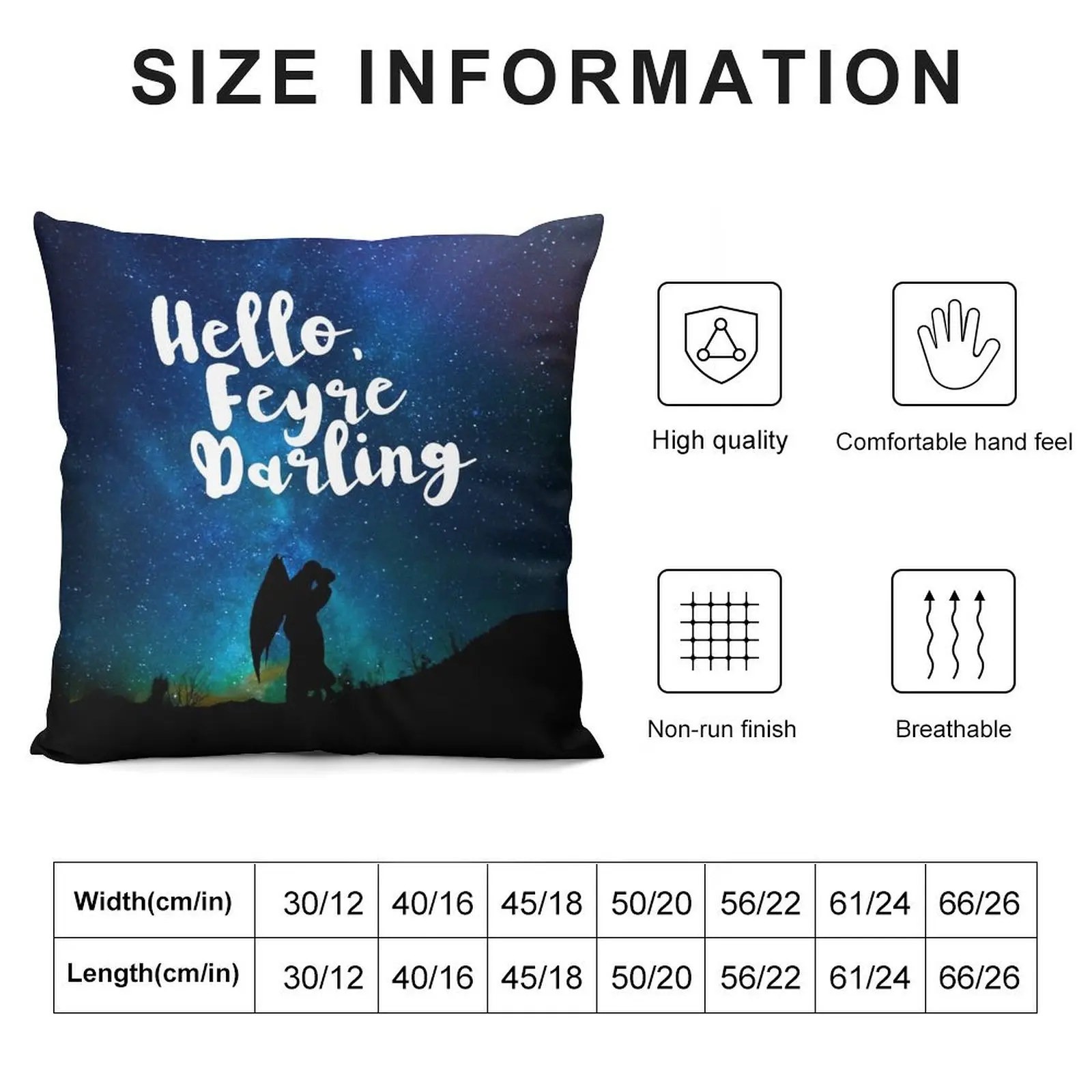 Hello, Feyre Darling - ACOMAF Throw Pillow Christmas Pillow Cases Decorative Cushion Cover pillow