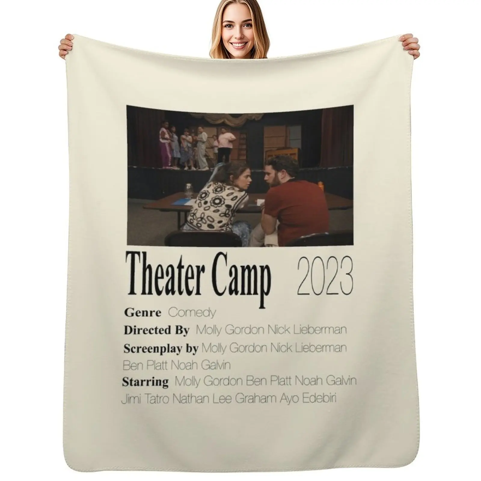 

Theater Camp Poster Throw Blanket Easy Care Comfortable Blanket for Couch