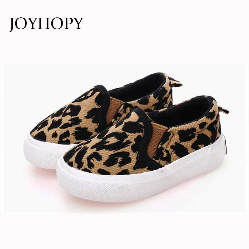 Spring Kids Casual Canvas Sneakers Leopard Print Comfort Shoes