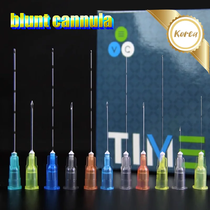 Disposable Micro Tip Blunt Cannula for Filler Injection 21G 22G 23G 25G 27G 30G 38mm 50mm 70mm Body Piercing Needles