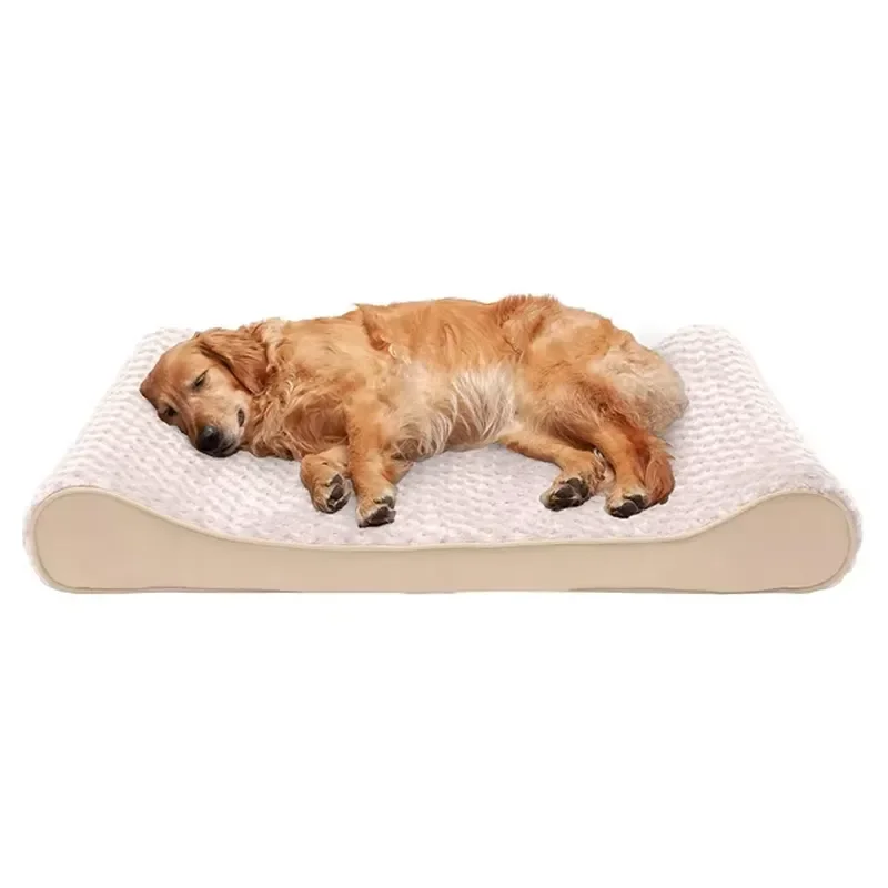 Canapé pour animaux de compagnie, lit orthopédique en mousse à mémoire de forme de luxe, lavable, grand coussin pour chien avec base antidérapante