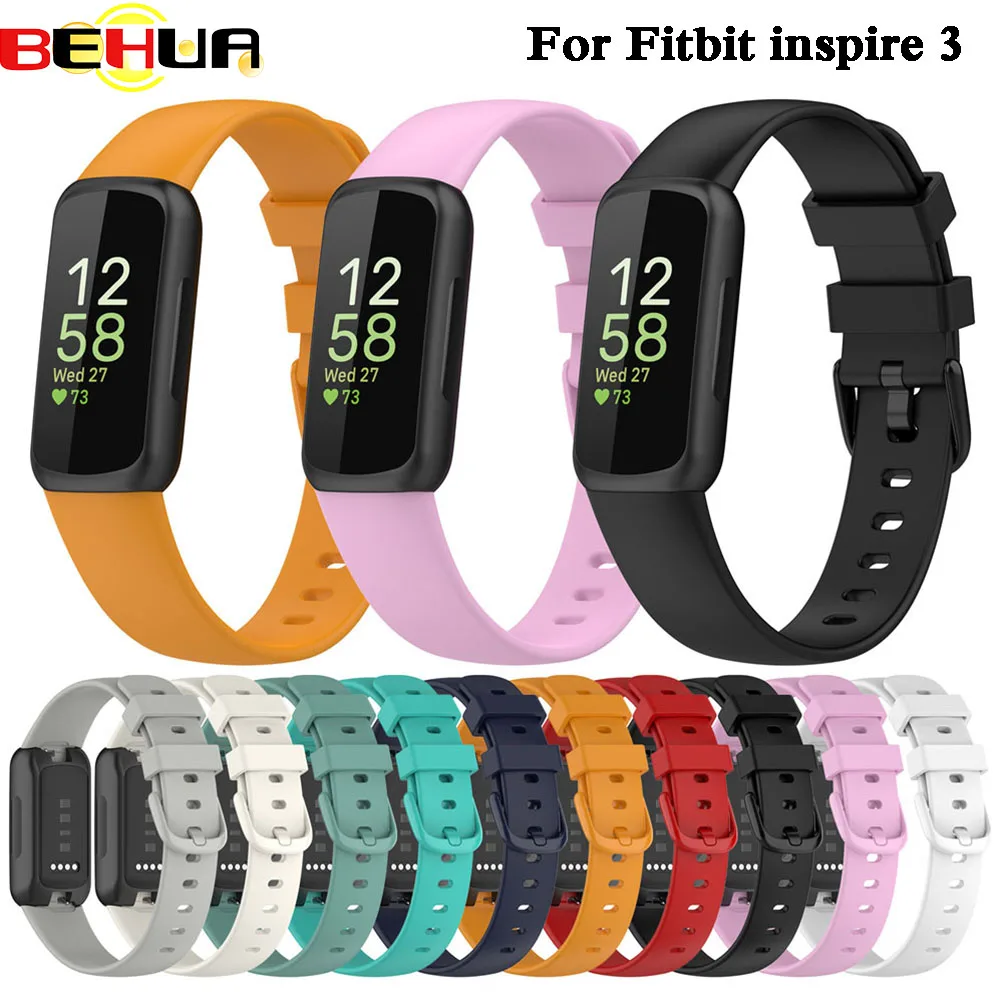 Behua slサイズソフトシリコーン交換時計バンドクイックリリースストラップfitbit鼓舞3スマートウォッチファッションアクセサリー