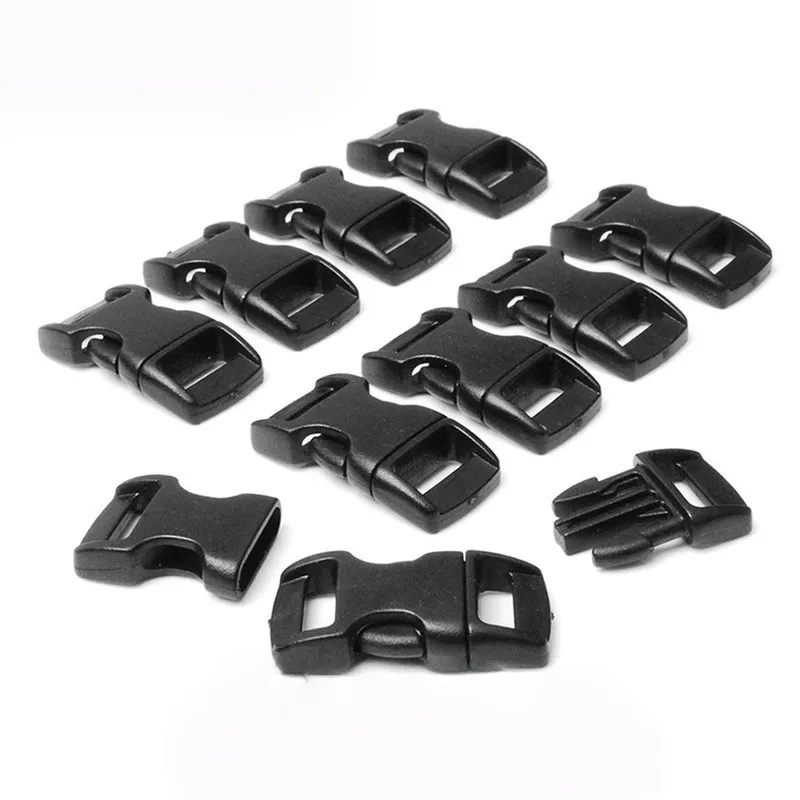 

109 шт. черные пластиковые быстросъемные пряжки с дугой, красивые, практичные для декора рюкзака/наружного крепления, декоративные/проктичные упаковки