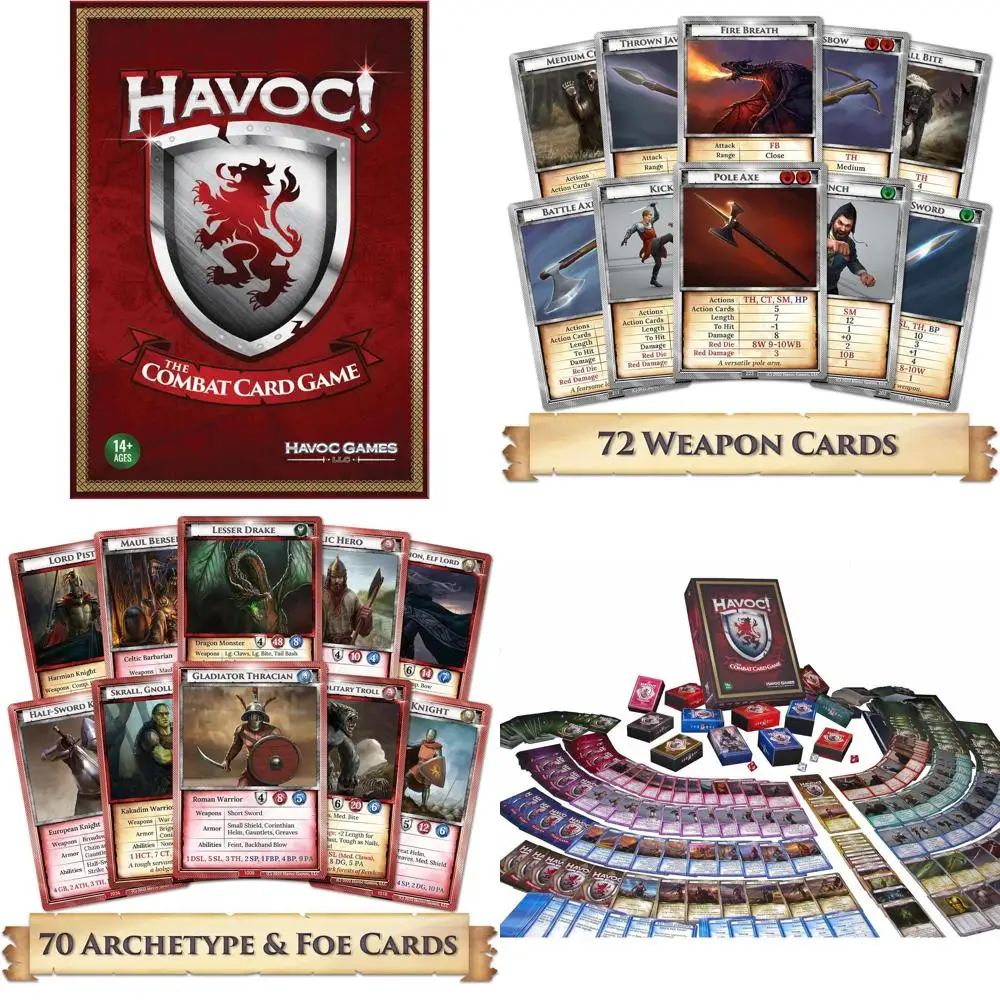 

Эпическая средневековая боевая игра для подростков, 1 игроки, 864 карт, руководства, игральные кости в комплекте