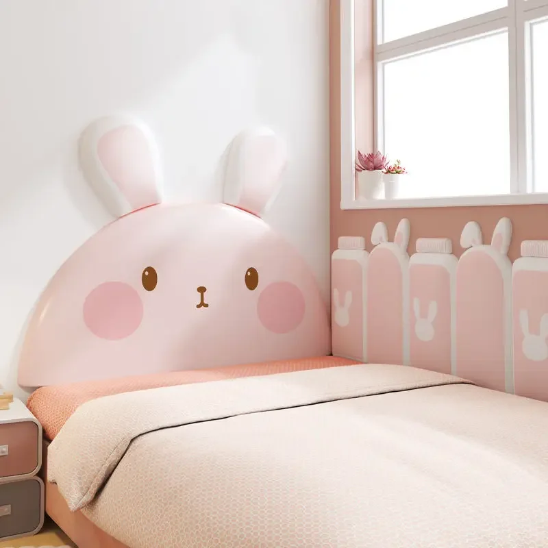 Panneau Mural Rose en Forme de Lapin pour Lit d\'Enfant, Sauna, Meubles de Chambre à Coucher, Tête de Lit