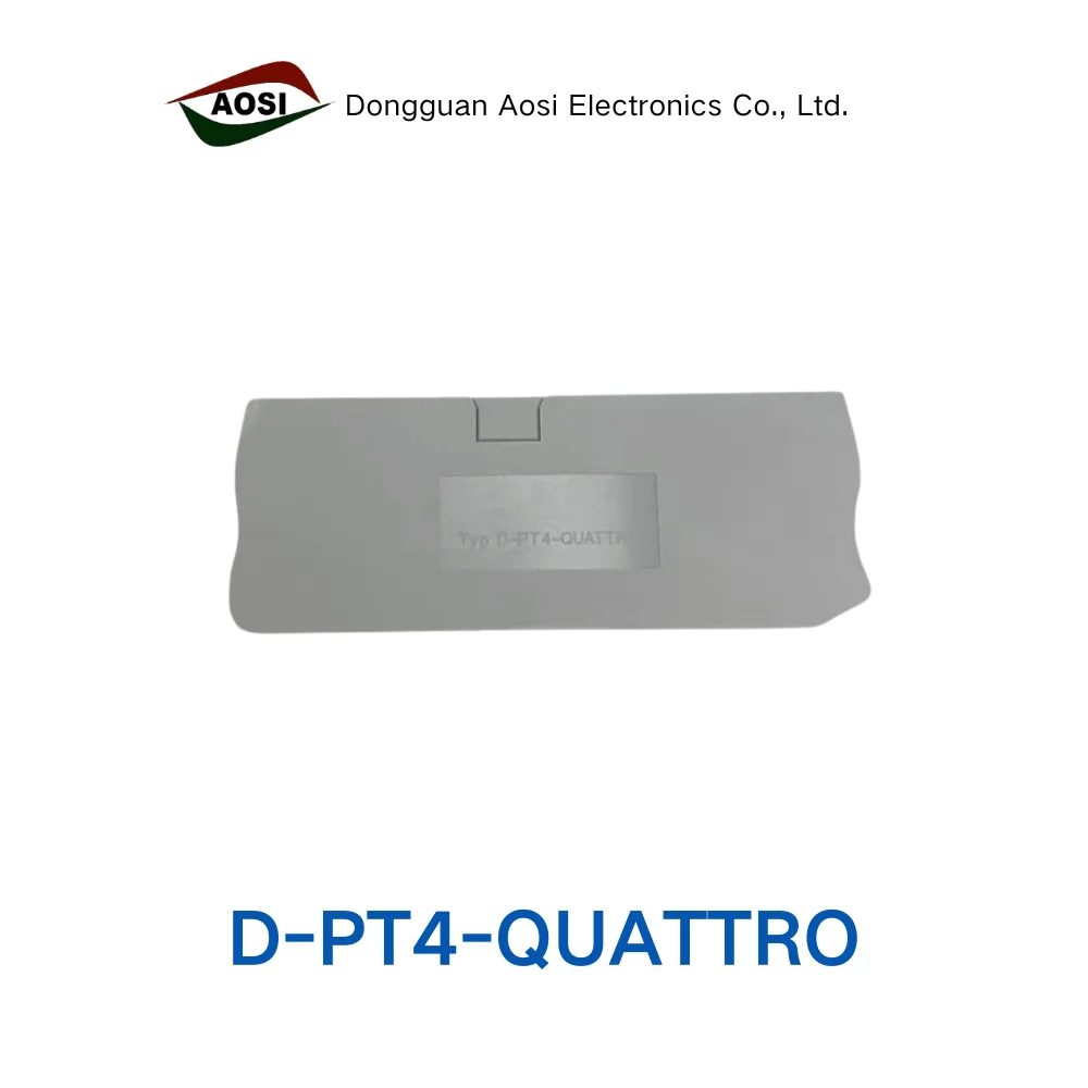 50Pcs D-PT4-QUATTRO End Plate, Insulation Side Baffle for 2-In 2-Out Spring Terminal Block, 4mm² Wire