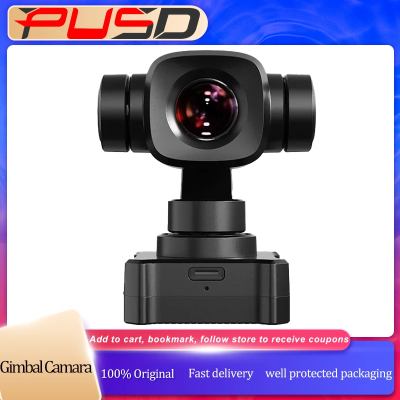 

A8 mini 4K Gimbal Camara 8MP Ultra HD 6-кратный цифровой зум-камера с 1/1,7-дюймовым датчиком Sony, 95 г, легкий вес 55x55x70 мм