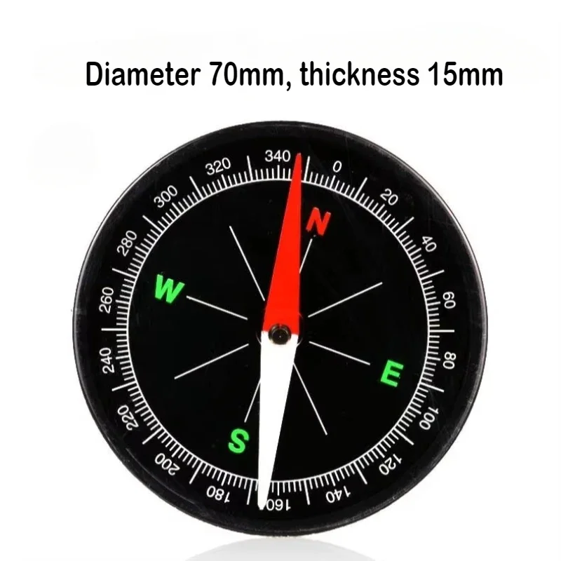 Outdoor Compass with 70mm High Precision and Strong Magnetic Waterproof Handheld Compass for Quick Pointing Outdoor Survival