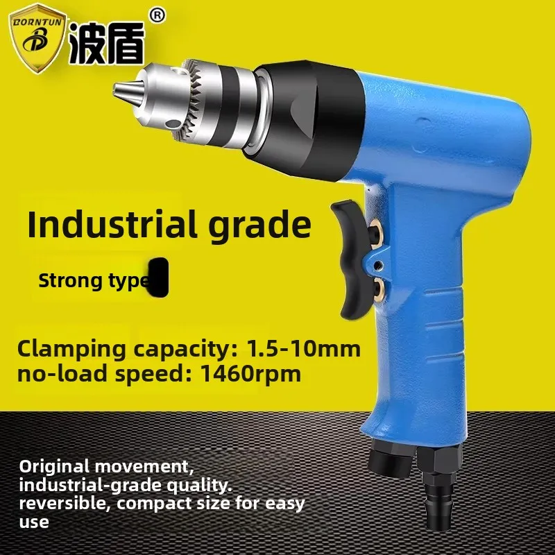 Bodun Pneumatic Drill Air Drill Pneumatic Tapping Machine 1.5-10mm Straight Air Drill Tapping Drill Hand Drill Bd-7185