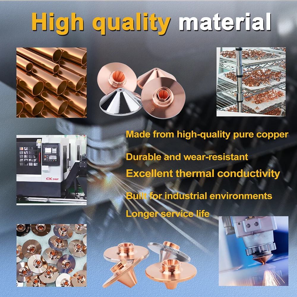 Polygonal Laser Nozzles Hexagonal Nozzles Double/Single Dia.28/D32mm for Raytools Precitec WSX HSG Bodor HANS Laser Cutting Head