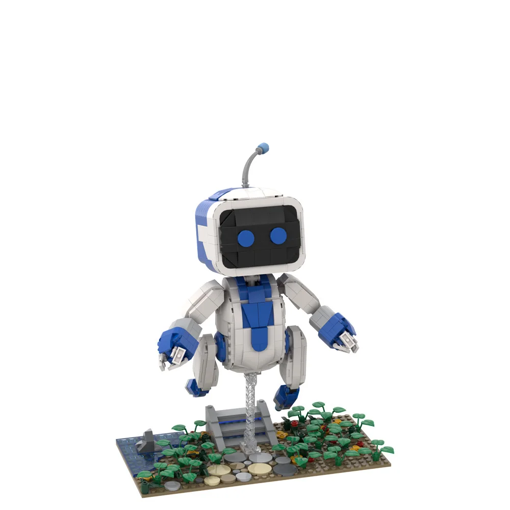 

MOC Astro Bot Model Building Blocks Cosmic Adventure Rescue Game Astro Bot Spider Form Mobile Robot Brick Toy Kid Christmas Gift