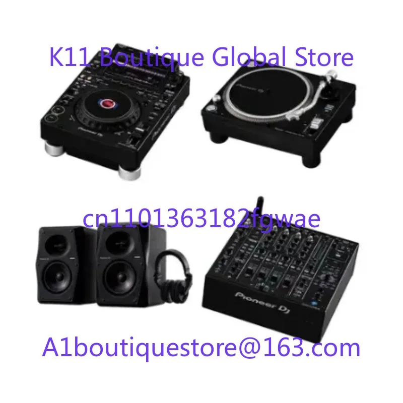 Peralatan Suara DJ, Pemutar Disk, Konsol Mixing, Set Model Miniatur