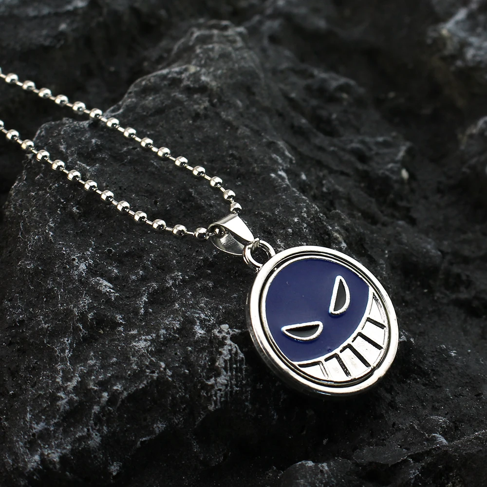 Ace Necklace for Women Men Anime Metal Necklaces Jewelry Rotating Pendant Chains Choker Collares Charm Gift view 5