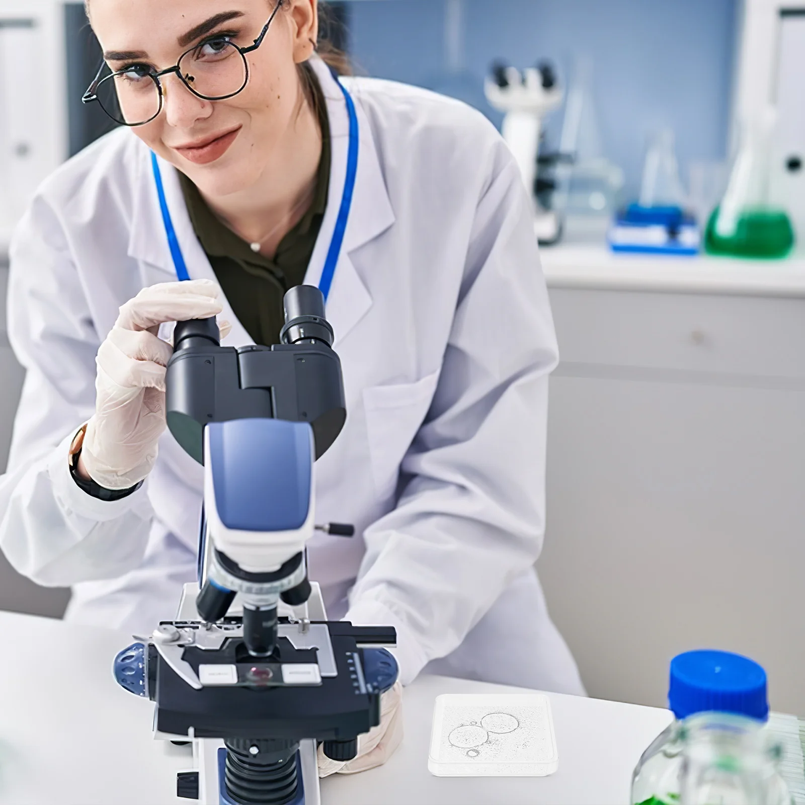 10Sets Square Petri Dish Simple Design High Performance Culture Dish for Biology Experiments Sterilized Plastic Container