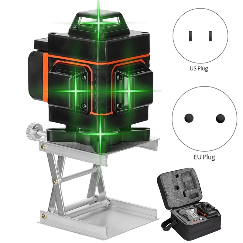 레이저 레벨 다기능 셀프 레벨링 기능, 수직 수평 라인, 4D 도구, 16 라인