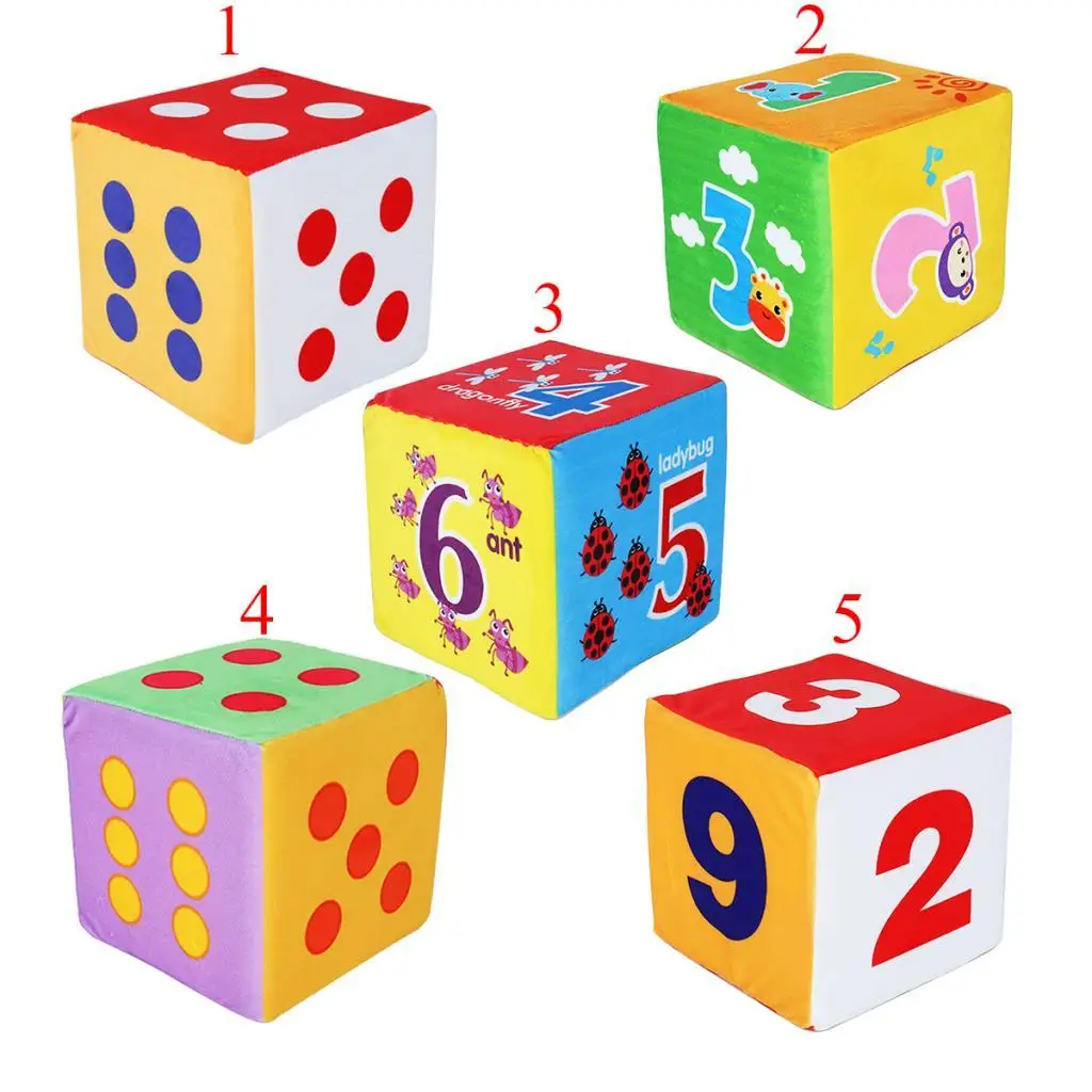 Educational Plush Giant Foam Dice Toy Puzzle Block Learning Supplies for Infant Classroom Activity view 5