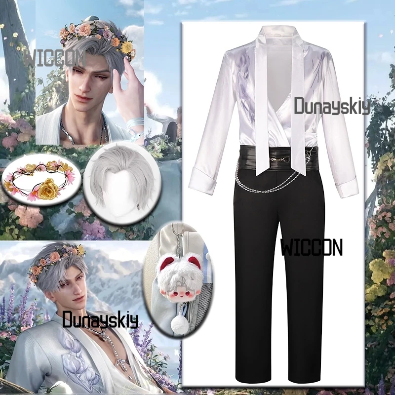 

love and deepspace Sylus Qin Che anime cosplay vintage shirt cosplay costumes accessions wig jirai kei sexy halloween cosplay