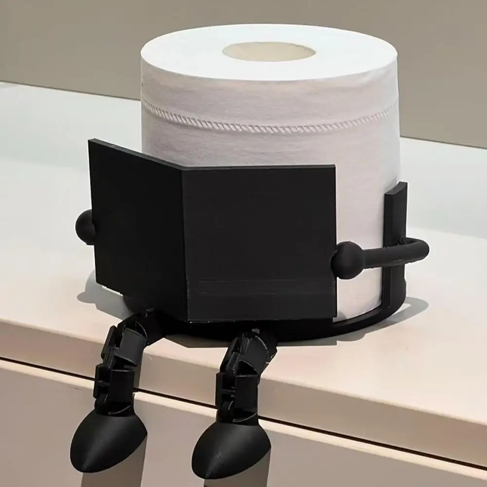Kreativer Toilettenpapierhalter für das Badezimmer, lustiger Toilettenpapierhalter für Zuhause, Badezimmer-Spaß, sitzende Figur Papierhalter