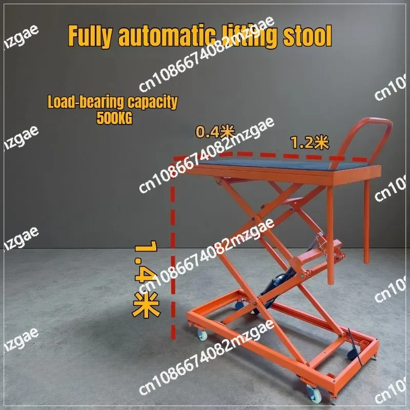 مقعد رفع هيدروليكي كهربائي، عربة تعمل بالقدم، ديكور متحرك فقط، بلاط تجصيص الجدران، عربة مسطحة #3