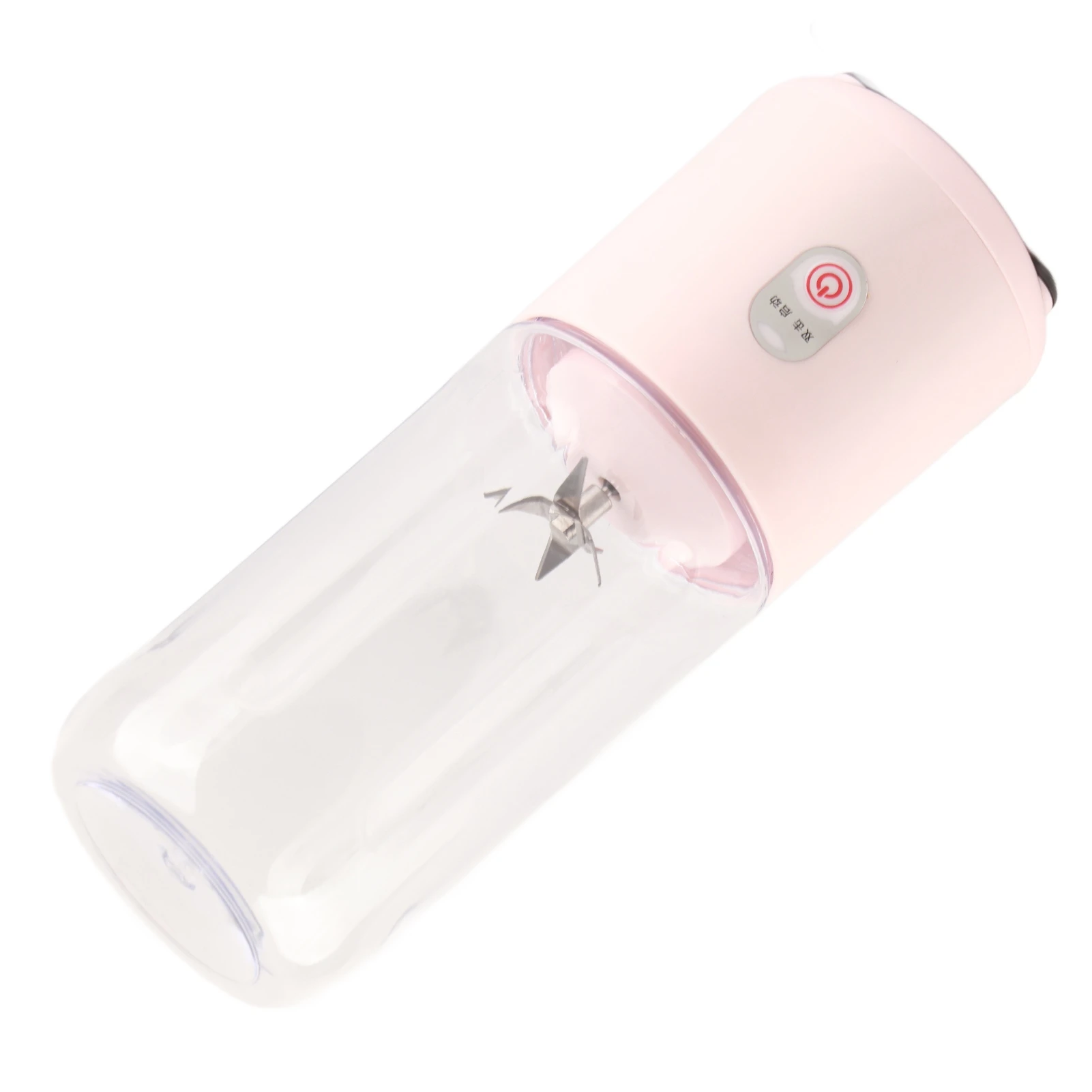 미니 휴대용 500ml 핑크 USB 충전식 착즙기 6중 칼날 과일 및 채소 착즙기